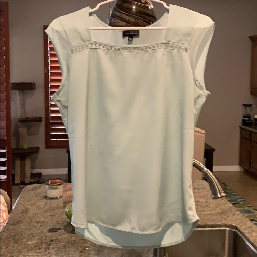 Seafoam green blouse!